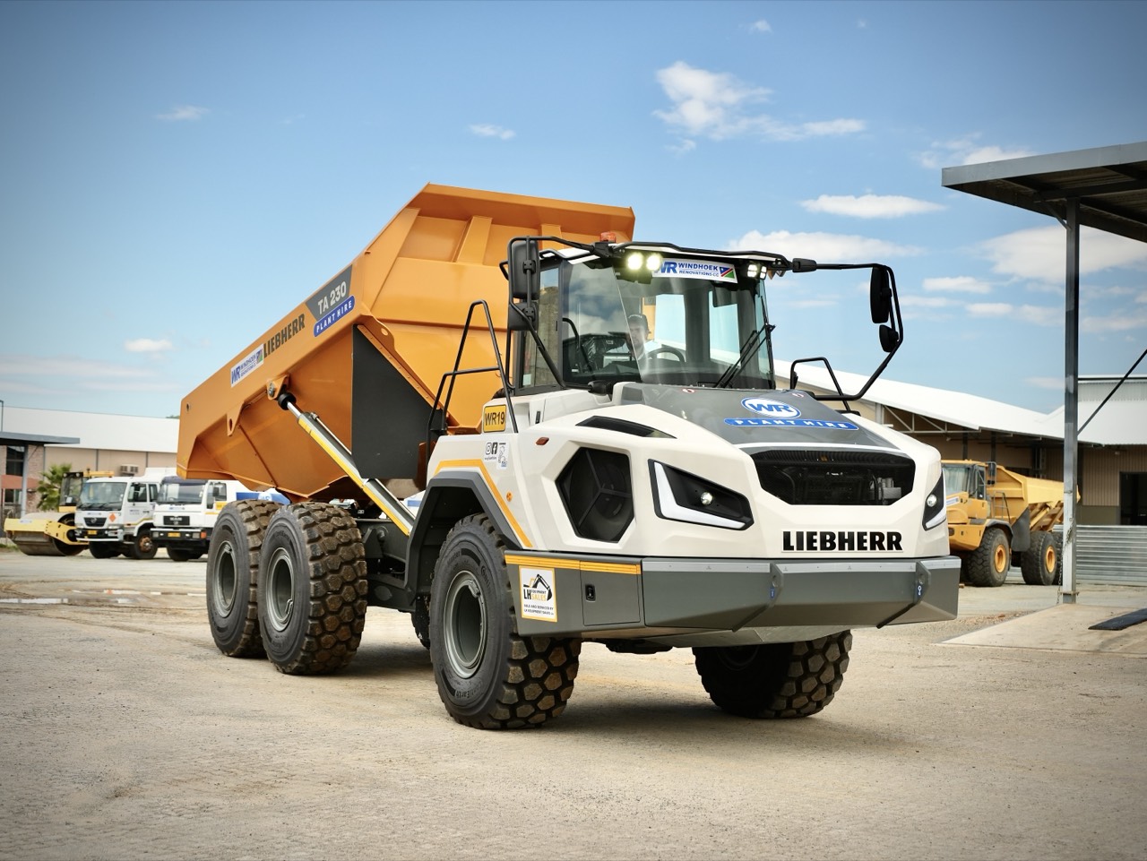A WR Plant Hire Liebherr articulated dump truck